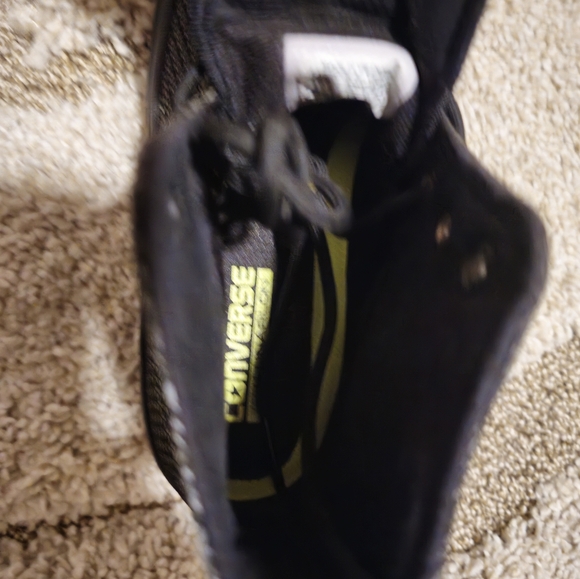 Black High-Top Converse Cushioned Sneakers Mens 6 Womans 8 - Picture 7 of 8